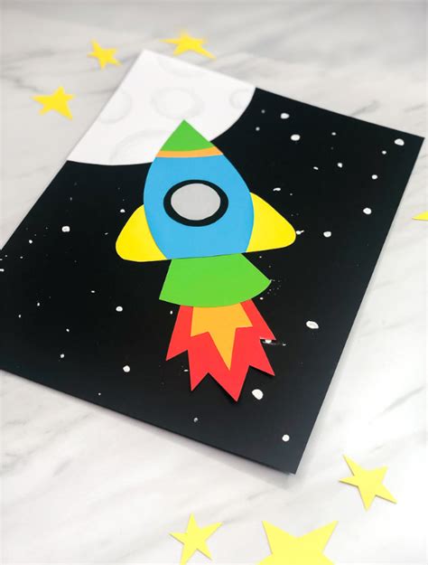 Simple And Fun Rocket Craft For Kids Free Template
