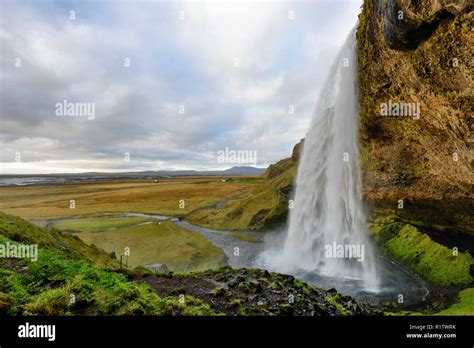 Majestic Seljalandsfoss The Most Famous Waterfall In Iceland Sunset