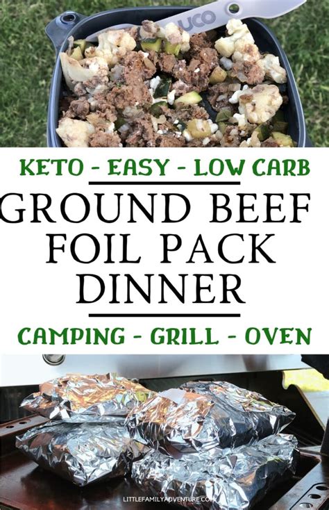 We made four packets, and it really is very easy to make. Greek Inspired - Grilled Ground Beef and Cauliflower Foil ...