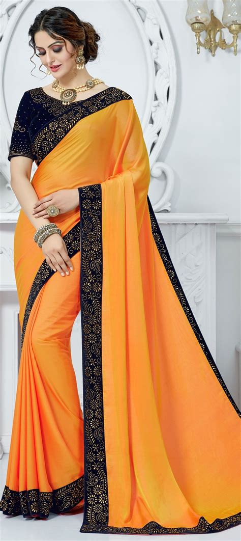 1562946 Bollywood Yellow Color Art Silk Silk Fabric Saree