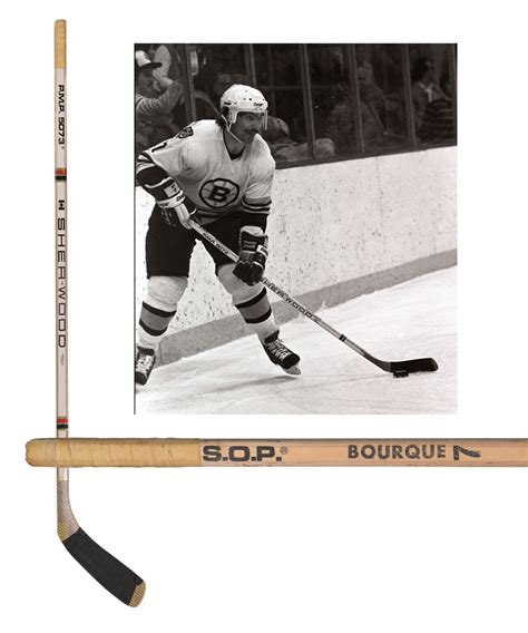 Lot Detail Ray Bourques 1982 83 Boston Bruins Signed Sher Wood Game