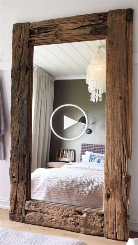 Rustic Mirror In A Frame Of An Old Oak Country Farmhouse Decor Diy