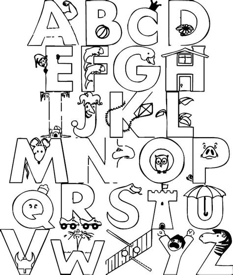Alphabet Coloring Pages Abc Coloring Pages Lettering Alphabet