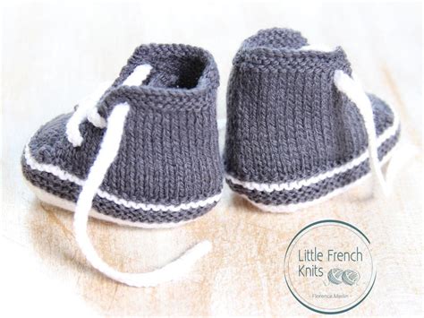 Baby Knitting Pattern Sneakers Booties Shoes Instructions In English