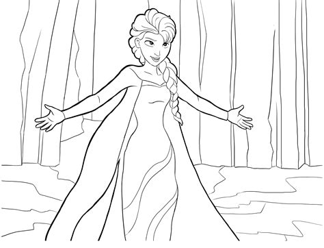 Découvre les pouvoirs d'elsa sur ce coloriage enchanté. Coloriage Princesse Elsa à imprimer sur COLORIAGES .info