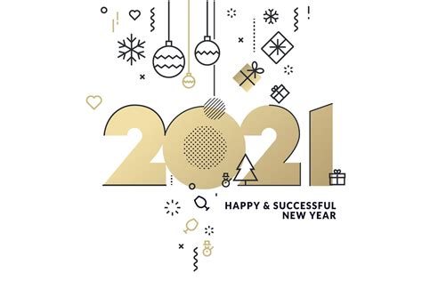 Pour une carte de voeux animée, utilisé des stickers animés à glisser sur votre design ! Happy New Year 2021 Greeting Card - Download Free Vectors ...