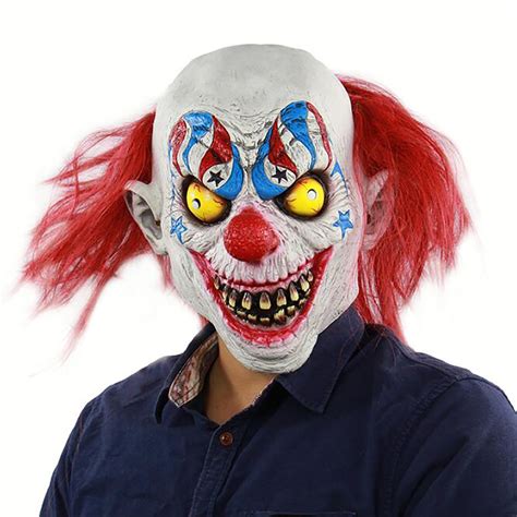 Clown Mask Latex Halloween Ghastful Realistic Scary Creepy