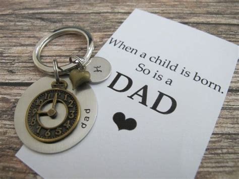 Nonetheless, being a new dad is as difficult as it is rewarding, which is exactly why we bake dad his favorite cake, cook his most beloved meal, and snag a perfect gift to commemorate the occasion. First time dad Personalized name keychain. New dad by ...