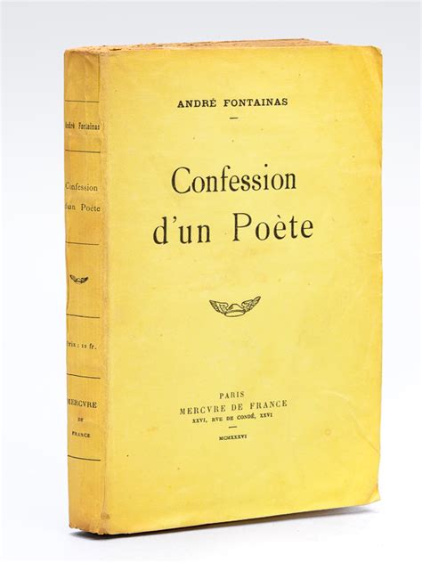 Confession Dun Poète Edition Originale Livre Dédicacé Par Lauteur