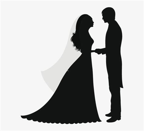 Wedding Bride Married Couple Silhouette Transparent Png 600x800