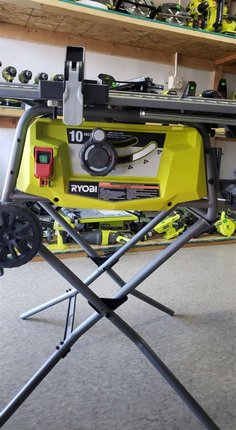 Ryobi 15 Amp 10 In Expanded Capacity Table Saw With Rolling Stand For