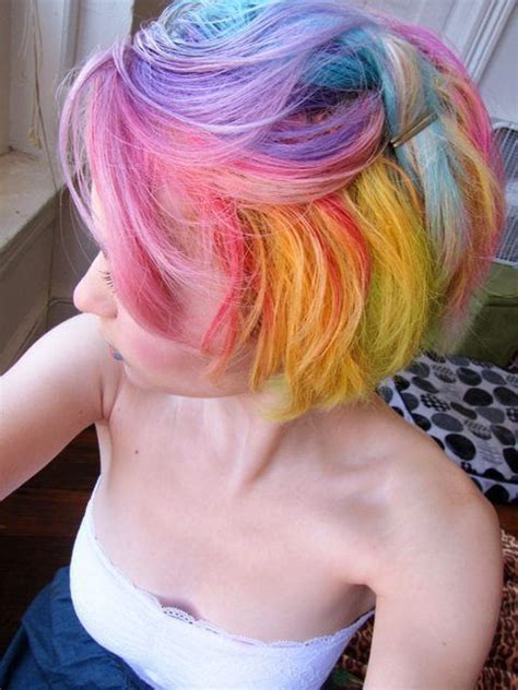 Pastel Rainbow Hair Pastel Rainbow Hair Short Rainbow Hair Hair Styles