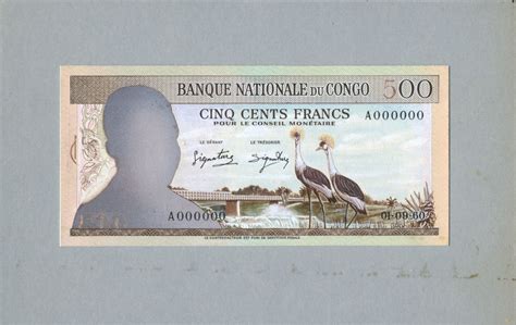 Banknote Index Congo Democratic Republic 500 Franc