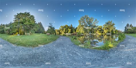 360° View Of Jardin Des Vivaces Étang Centre De La Nature Laval Alamy