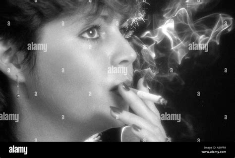Girl Smoking Cigarette Black And White Stock Photos And Images Alamy
