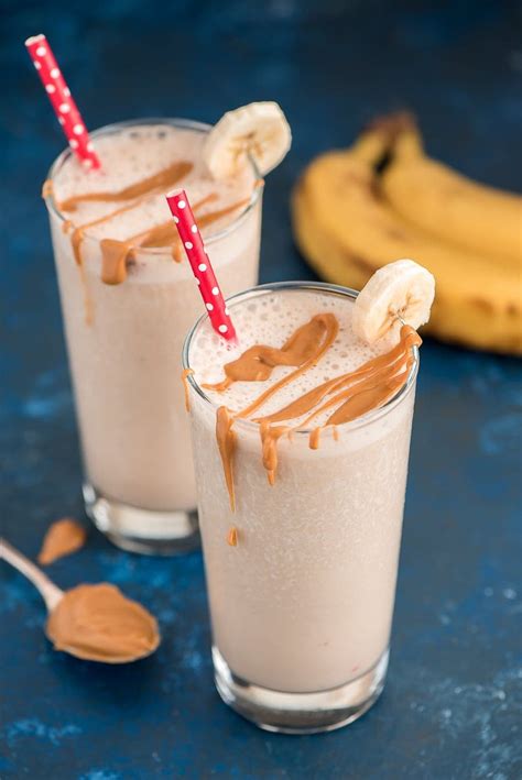 Banana Peanut Butter Smoothie Recipe With Yogurt Banana Poster