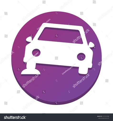 Car Parking Sign Vector White Icon Stock Vector Royalty Free