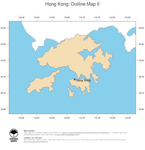 Map Hong Kong Ginkgomaps Continent Asia Region Hong Kong
