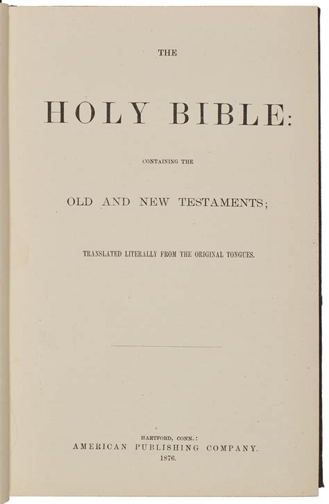the holy bible containing the old and new testaments translated literally from the original