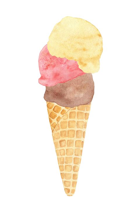Watercolor Ice Cream Clipart Ice Cream Shop Popsicle Summer Etsy Ice Cream Clipart Ice