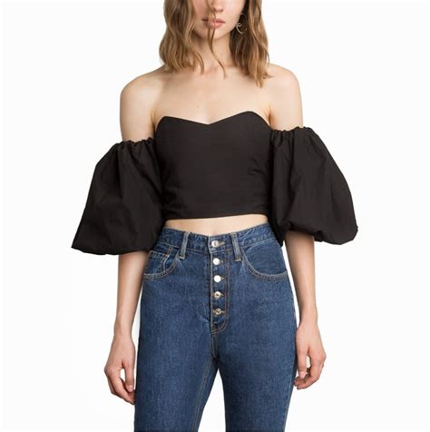 New Fashion Womens Sexy Off Shoulder Crop Tops Summer Casual Loose
