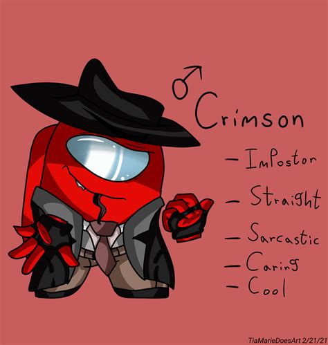 Among Us New Oc Crimson Reference Sheet By Tiamariedoesart On