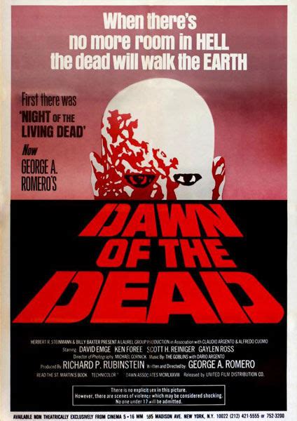 Zombie Dawn Of The Dead Filmplakat Uncut