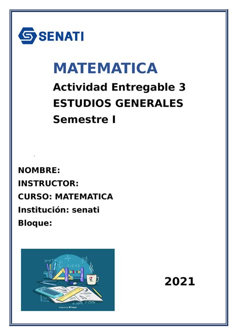 Sciu 153 Entregable 03 Matematica Actividad Entregable 3 Estudios