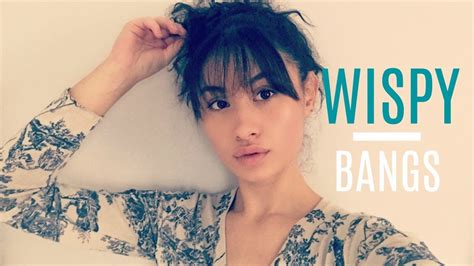 Bangs can be difficult to maintain, as they require trimming more frequently than the rest of your hair. HOW TO: CUT WISPY BANGS AT HOME - YouTube