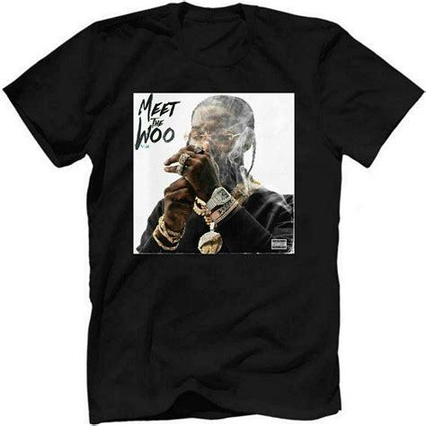 Made Pop Smoke Meet The Woo Album Cover Black T Shirt Uk