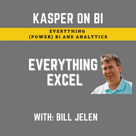 Everything Excel With Mrexcel Bill Jelen Kasper On Bi