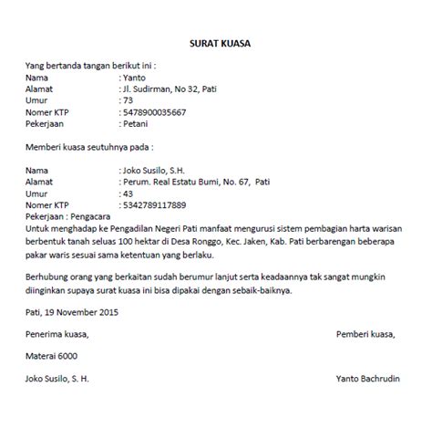 Contoh surat kuasa pengambilan ijazah sarjana. Contoh Surat Kuasa Yang Baik Dan Benar Terlengkap | Surat ...