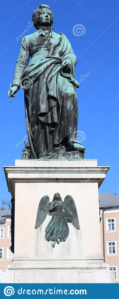 Statue Of Wolfgang Amadeus Mozart In Salzburg Austria