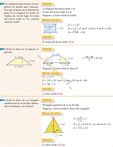 Ejercicios Resueltos Del Teorema De Pitagoras Didactalia Material Images