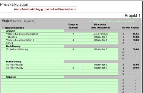 Excel Vorlage Tool Preiskalkulation Reimusnet Elopage