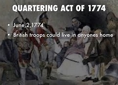 Image result for 1774 - The Quartering Act,