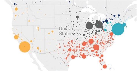 Mapping The Hometowns Of Americas Most Popular The Dataface