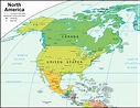 North America Map and Satellite Image