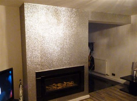 Sparkling Silver Glitter Wallpaper Feature Wall £22 Per