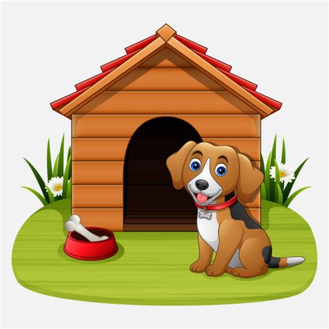 Best Dog House Backyard Illustrations Royalty Free Vector