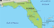 Mapa de Florida - Mapa Físico, Geográfico, Político, turístico y Temático.