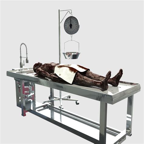 3d Model Corpse On The Autopsy Table Vr Ar Low Poly Cgtrader