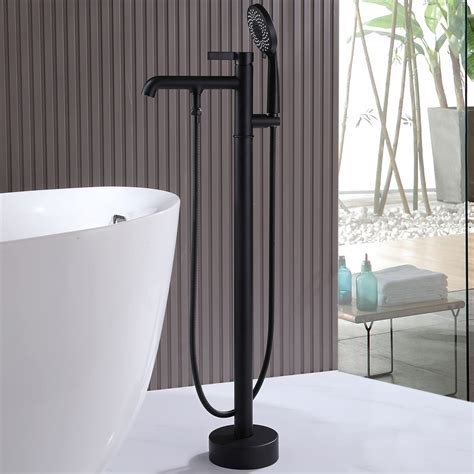 Buy Hmegao Modern Freestanding Bathtub Faucet Matte Black Freestanding