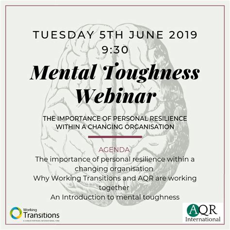 Free Mental Toughness Webinar 5th June 2019 Aqr International