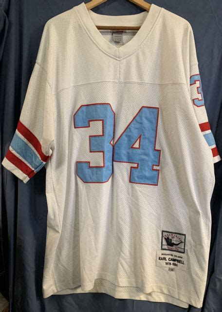 Mitchell And Ness Earl Campbell 34 Houston Oilers Throwback 1980 Jersey