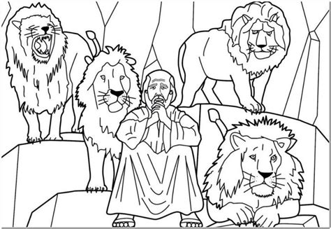 Daniel And The Lions Den Coloring Page Daniel And The Lions Daniel