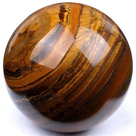 Mm Natural Golden Tiger Eye Sphere Yellow Tiger S Eye Jasper Crystal