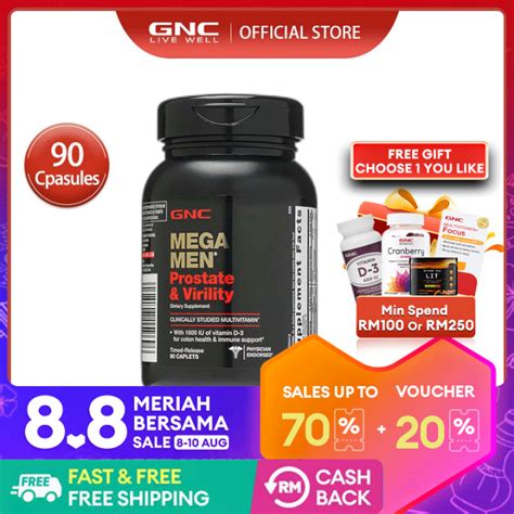 Gnc Mega Men Prostate And Virility Multivitamin 90 Capsules Supports Prostate And Sex Ual Health