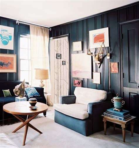 Home Interior And Exterior Design Black Wall Interiors Design Ideas