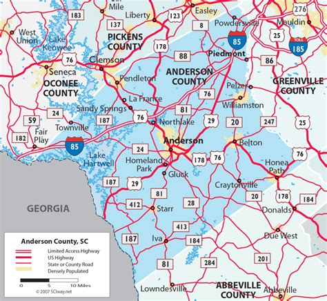 Maps Of Anderson County South Carolina